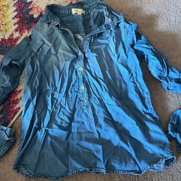 Cloth & Stone blue small top - Picture 1 of 9
